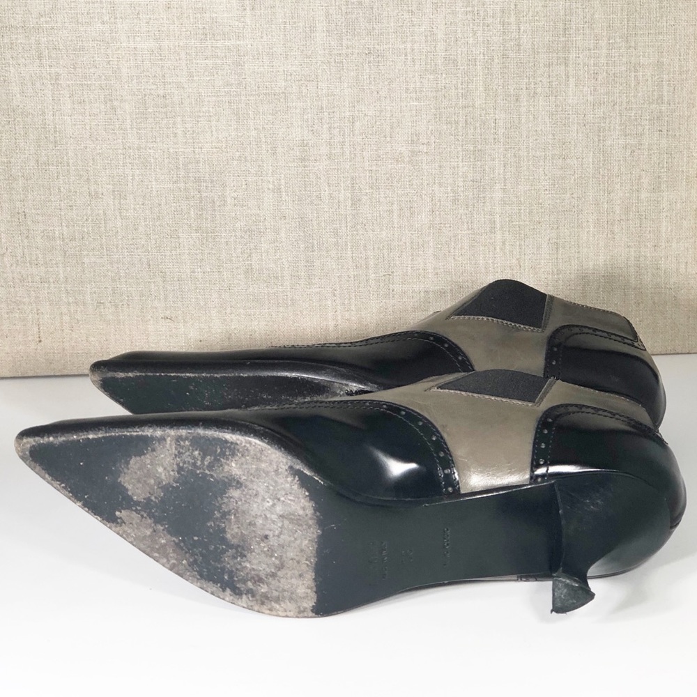 Miu Miu Spectator Taupe & Black Spectator Booties - image 6